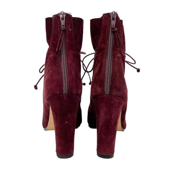 Stuart Weitzman Bound Lace-Up Peep Toe Bootie Women’s 10 - Picture 8 of 11